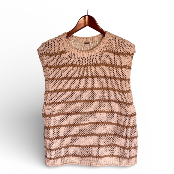 Free People Tops - Free People Wave After Wave Top in Neutral Combo Size S/P Women’s